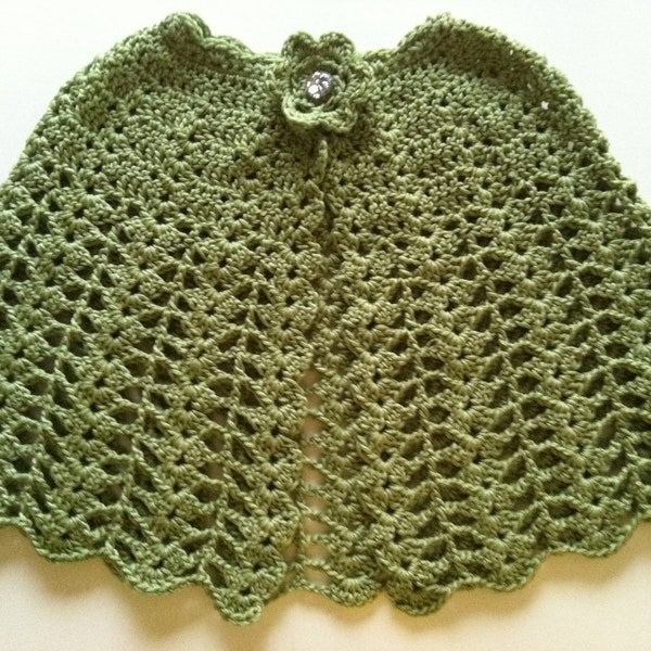 Crochet Pattern for Cape Poncho Shawl, Lacy Cape, PDF 12-040 TÉLÉCHARGEMENT INSTANTANÉ