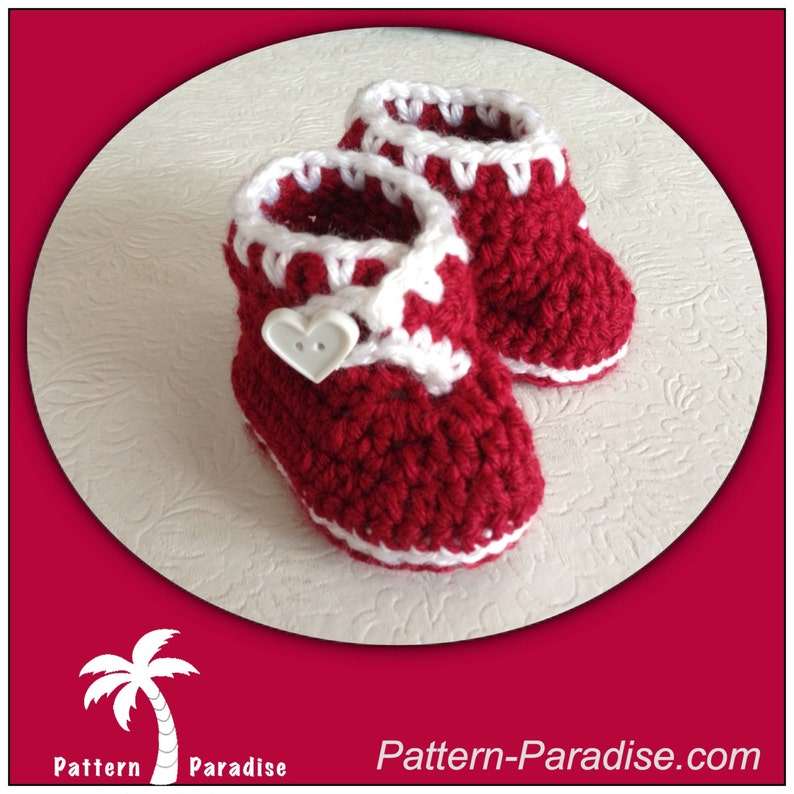 Crochet Pattern Baby Booties, Sweet Feet Slippers Shoes, PDF 12-036 INSTANT DOWNLOAD image 3