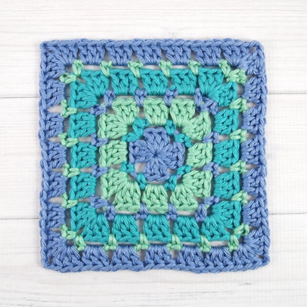 Crochet Pattern Block Stitch, 6" Crochet Square, Blanket Square, Throw