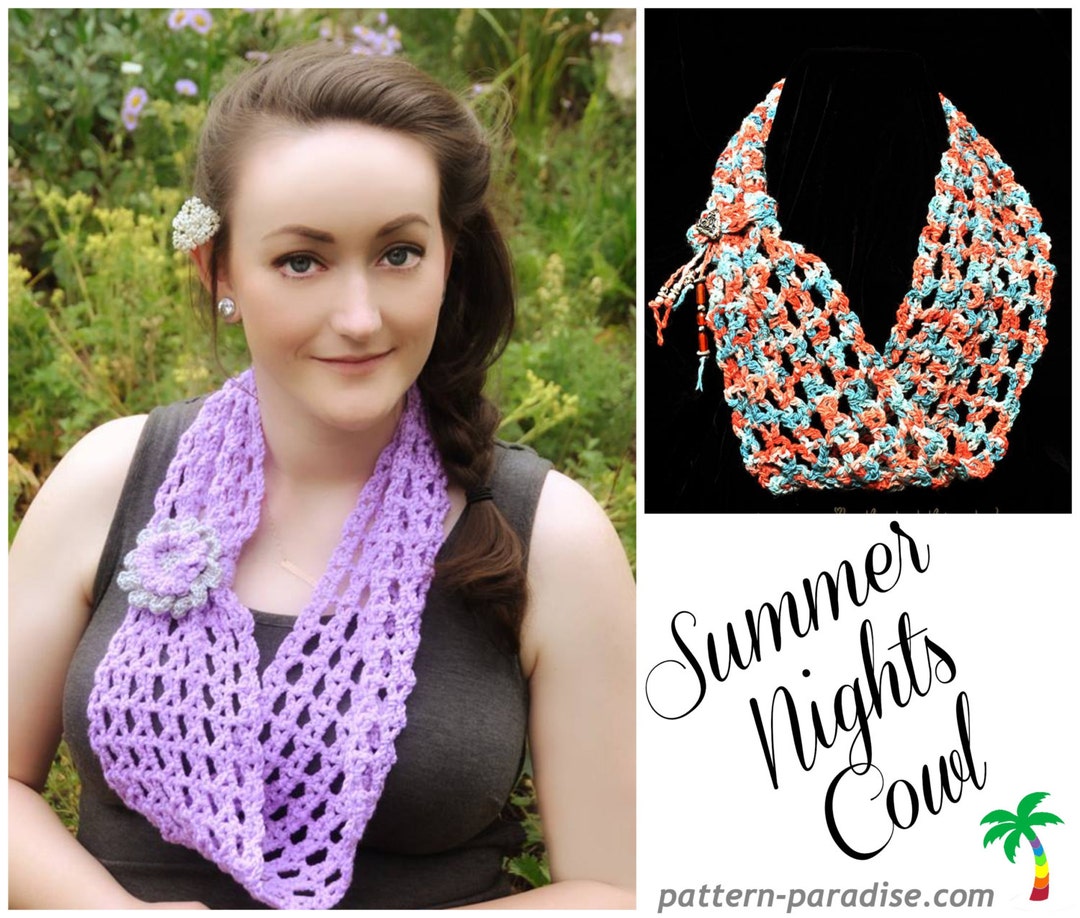 Crochet Pattern Cowl Infiniti Scarf, Summer Nights Lace PDF 14-148 ...