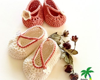 Summer Mary Jane Booties for Baby Girl, Crochet Pattern PDF 12-031 INSTANT DOWNLOAD