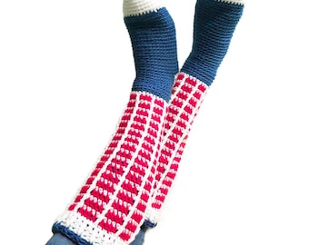 Crochet Pattern for Jolly Fun Socks, House Slippers, Crocheted Slippers, Crocheted Shoes, Socks