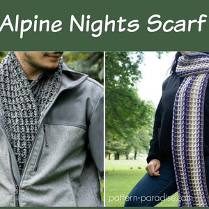 Crochet Pattern for Super Scarf Waffle Stitch Alpine PDF 16-256 image 3