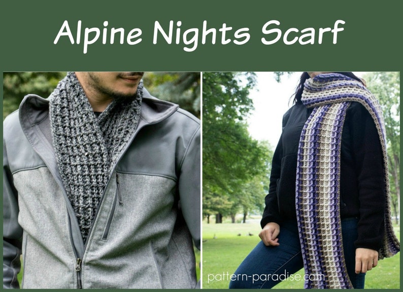 Crochet Pattern for Super Scarf Waffle Stitch Alpine PDF 16-256 image 3