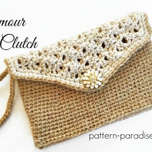 Crochet Pattern for Clutch, Purse, Evening Bag, Glamour Clutch, PDF 16-282
