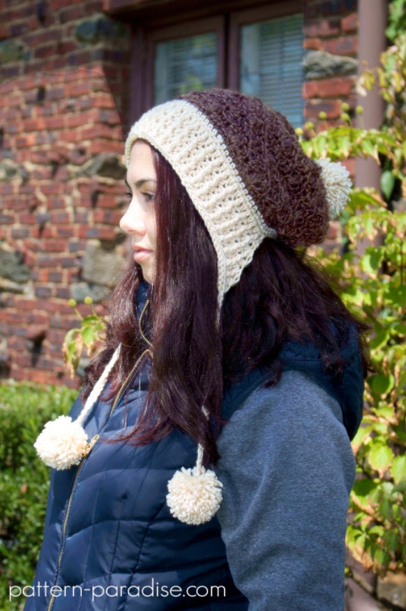 Crochet Pattern Slouchy Hat Beanie Chestnut PDF 16-269 - Etsy