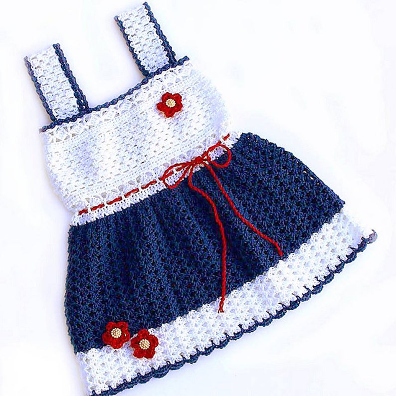 Crochet Pattern Sundress or Jumper Sizes from Newborn to 5T PDF 14-140 image 2