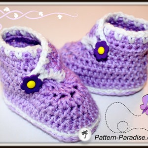 Crochet Pattern Baby Booties, Sweet Feet Slippers Shoes, PDF 12-036 INSTANT DOWNLOAD image 2