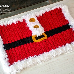 Crochet Pattern Santa Rug image 2