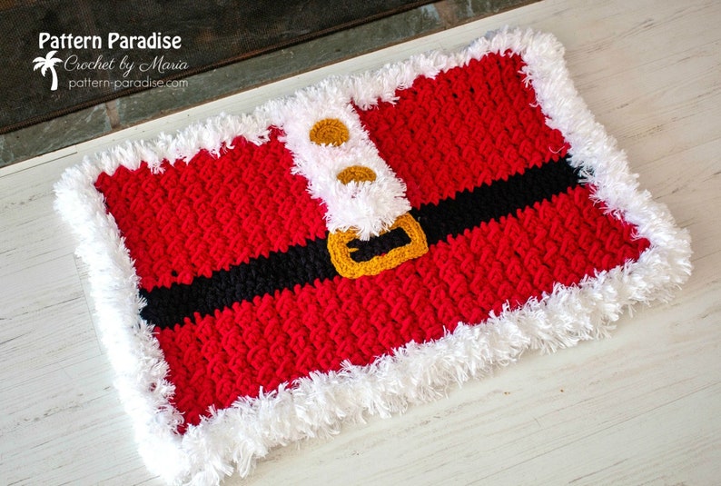 Crochet Pattern Santa Rug image 2