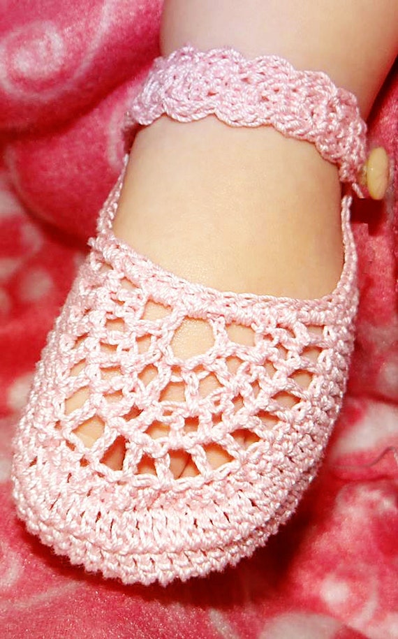 Booties Mary Janes for Baby Girl Crochet Pattern PDF 12004 Etsy