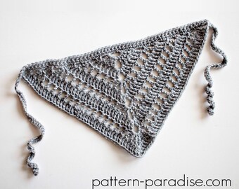 Crochet Pattern for Kerchief Headband, Cordelia  PDF 16-266