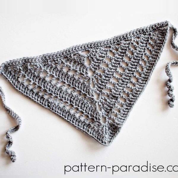 Crochet Pattern for Kerchief Headband, Cordelia  PDF 16-266