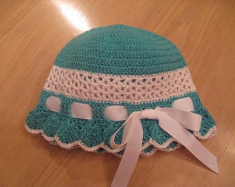 Girl Hat Cloche, Crochet Pattern PDF 12-002 INSTANT DOWNLOAD