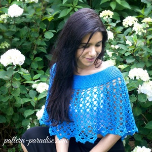 Crochet Pattern for Poncho Wrap & Beach Skirt, convertible, PDF 15-194 INSTANT DOWNLOAD