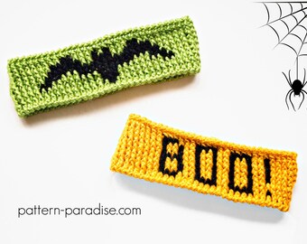 Crochet Pattern for Headband, Ear Warmer Halloween PDF 16-273