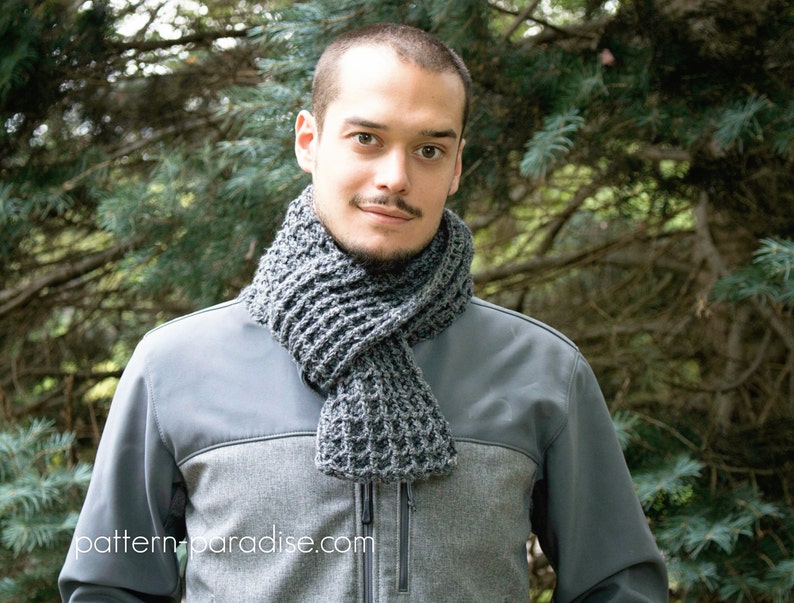 Crochet Pattern for Super Scarf Waffle Stitch Alpine PDF 16-256 image 1