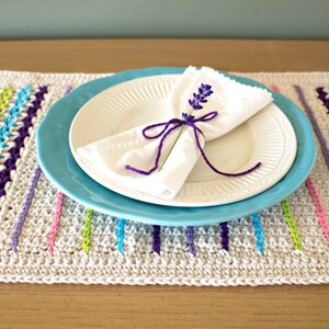 Crochet Pattern Spring Placemat Set PDF 17-304 画像 3