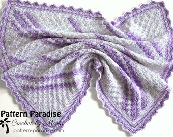 Crochet Pattern Baby Blanket, Afghan, Throw, Confetti, 18-CZ113