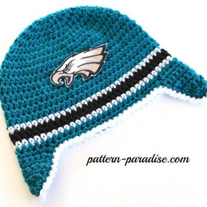 Crochet Pattern, Football Hat, Earflaps PDF 12-059 image 5