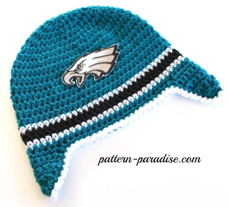 Crochet Pattern, Football Hat, Earflaps PDF 12-059 image 5