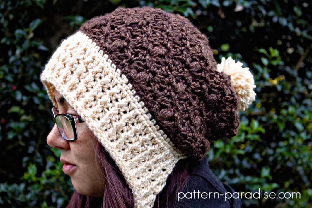 Crochet Pattern Slouchy Hat Beanie Chestnut PDF 16-269 - Etsy