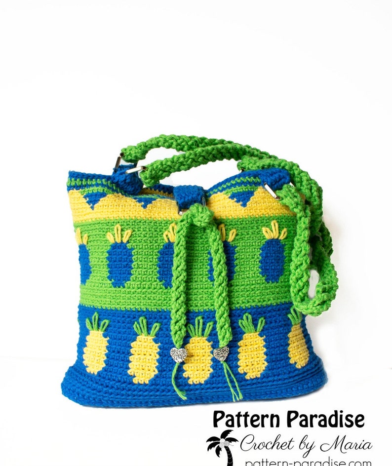 Crochet Pattern Tote Bag Beach Bag Reversible Market Bag Etsy