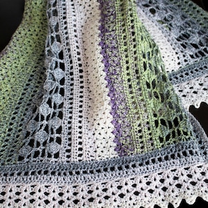 Crochet Pattern for Winter Indulgence Shawl, Wrap, Women's Shawl, Lacy Shawl, Elegant Wrap, Wedding Wrap, Wedding Shawl