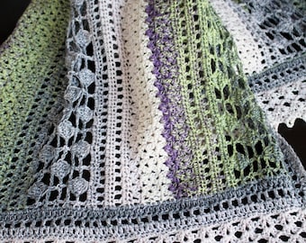 Crochet Pattern for Winter Indulgence Shawl, Wrap, Women's Shawl, Lacy Shawl, Elegant Wrap, Wedding Wrap, Wedding Shawl