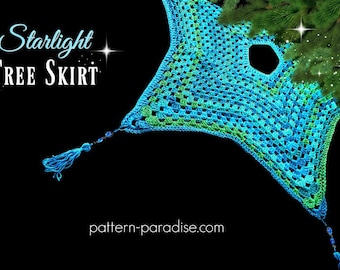 Crochet Pattern, Starlight Tree Skirt PDF17-336