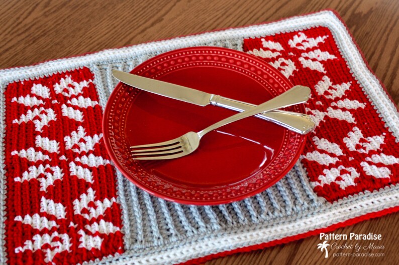 Crochet Pattern Snowflake Placemat Table Setting Tablecloth Etsy