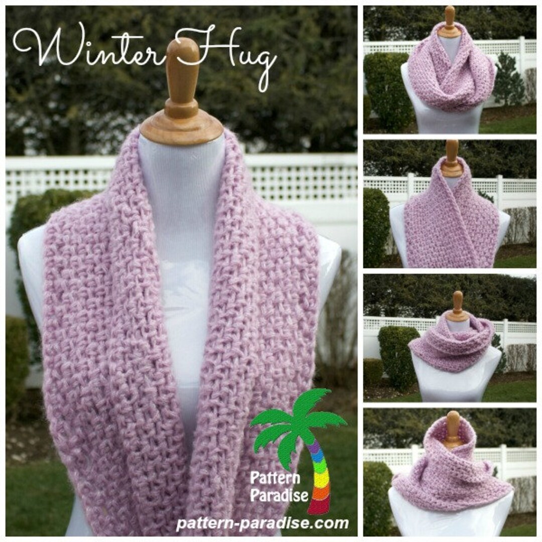 Crochet Pattern Cowl Scarf, Winter Hug PDF 14-164 - Etsy
