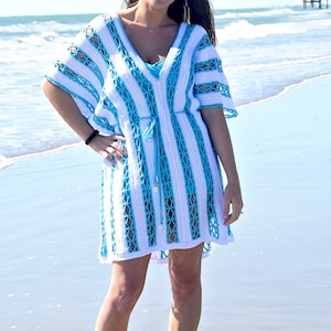 Crochet Pattern for Beach Day Bathing Suit Cover-Up Tunic image 2