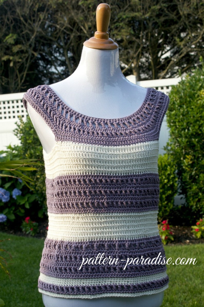 Crochet Pattern for Tank Top, X Stitch, PDF 15-195 INSTANT DOWNLOAD image 2