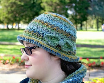 Crochet Pattern for Colorscape Cloche, Hat, Beanie, Adult Hat, Crochet Hat