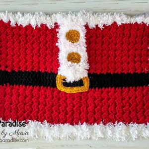 Crochet Pattern Santa Rug image 1