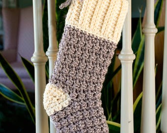 Crochet Pattern for Christmas Stocking, Cozy Cottage, Christmas Decoration, Christmas Gift 17-345