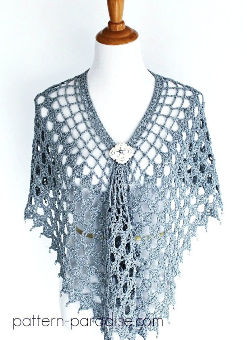 Crochet Pattern for Evening Shimmer Wrap poncho convertible Etsy