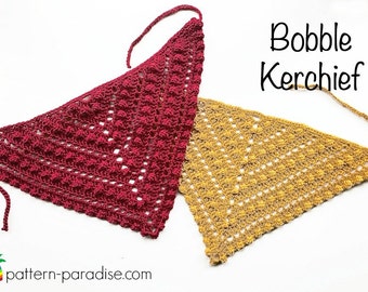 Crochet Pattern for Kerchief Headband,  PDF 16-230 INSTANT DOWNLOAD