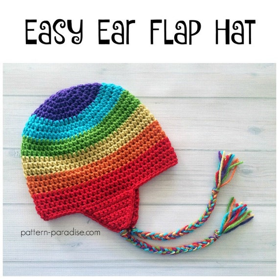 Easy Crochet Crochet Pattern For Winter Hat With Ear Flaps Earflap