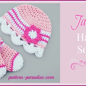 Crochet Pattern, Baby Hat and Socks Booties, PDF 15-209 image 2