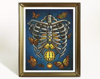 Rib Cage Print | Etsy