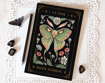 La Lune Moon Journal - A Workbook for the Phases of Your Life - Luna Moth Notebook