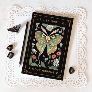 La Lune Moon Journal - A Workbook for the Phases of Your Life - Luna Moth Notebook