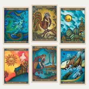 Slavic Folklore Lenormand Deluxe Edition Fairy Tale Oracle Cards Russian Lenormand Deck image 4