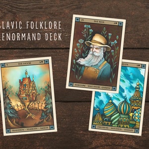 Slavic Folklore Lenormand Deluxe Edition Fairy Tale Oracle Cards Russian Lenormand Deck image 1