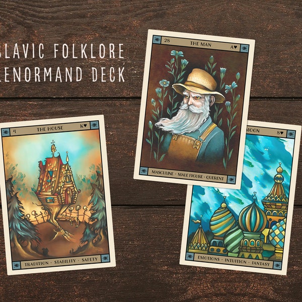 Slavic Folklore Lenormand - Deluxe Edition - Fairy Tale Oracle Cards - Russian Lenormand Deck