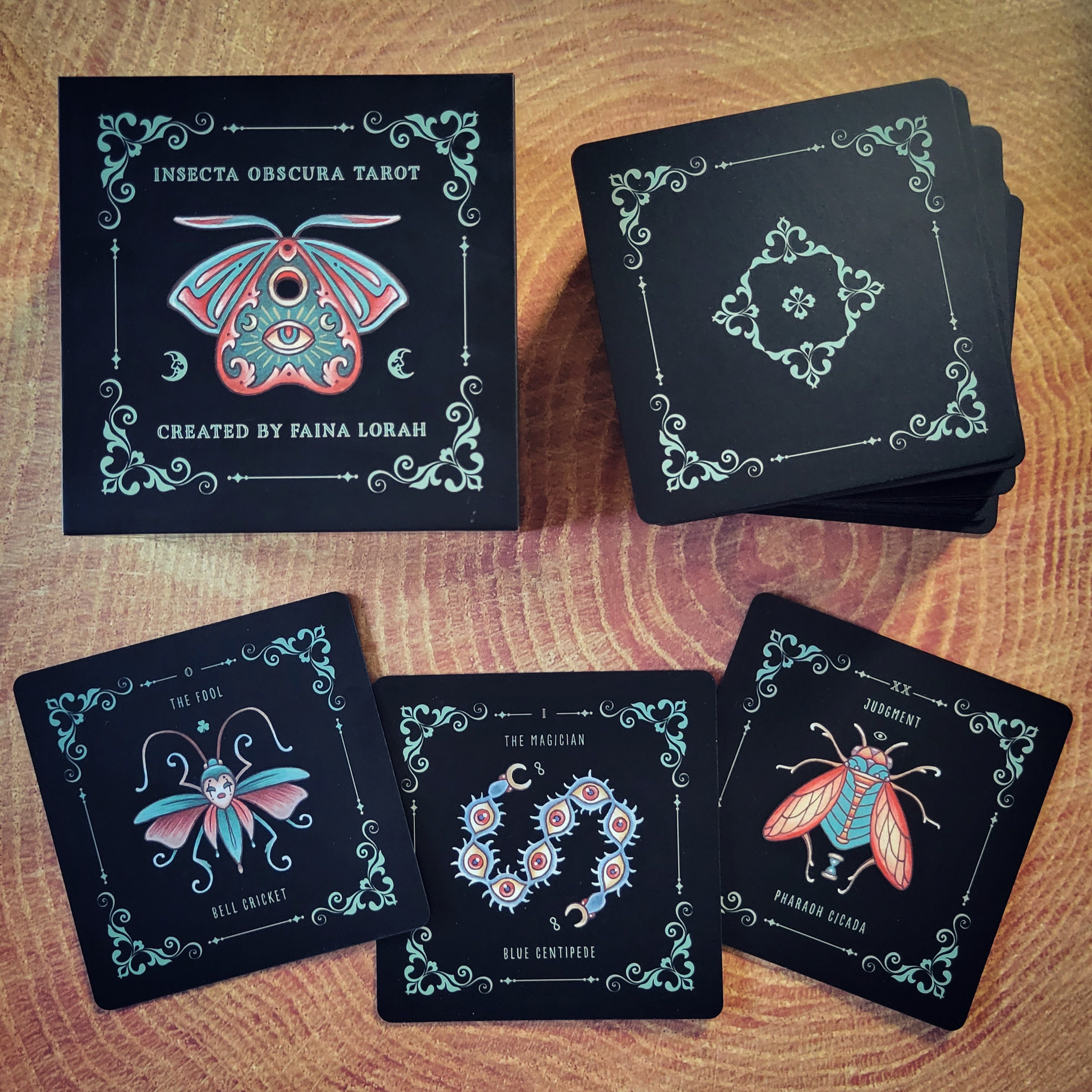 Insecta Obscura Tarot Deck Green Witch Insect Garden Tarot 78 Cards and  Guidebook - Etsy 日本