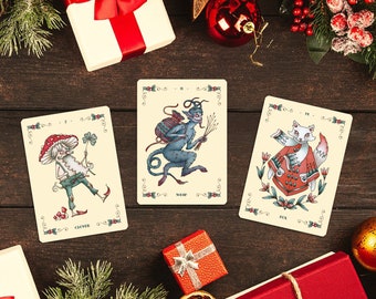 Yuletide Tales Lenormand - 2nd Edition - Christmas Oracle Cards - Yule Divination Deck