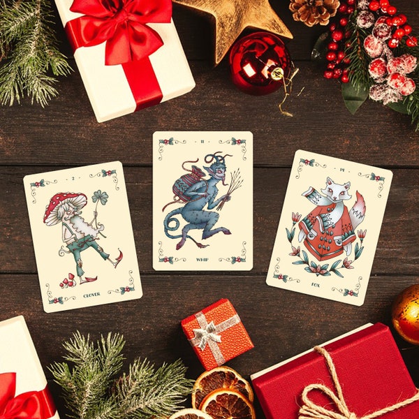 Yuletide Tales Lenormand - 2nd Edition - Christmas Oracle Cards - Yule Divination Deck